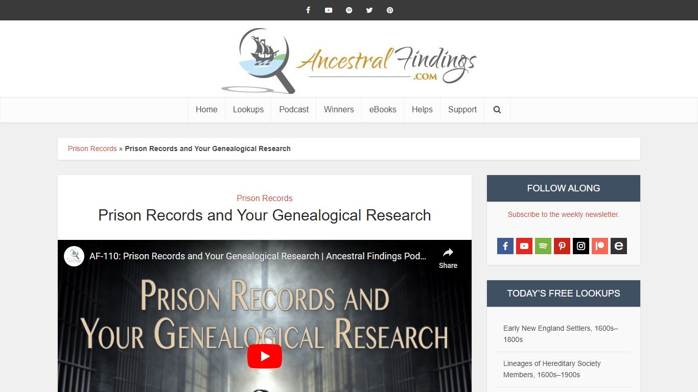 Prison Records and Your Genealogical Research | Ancestral Findings